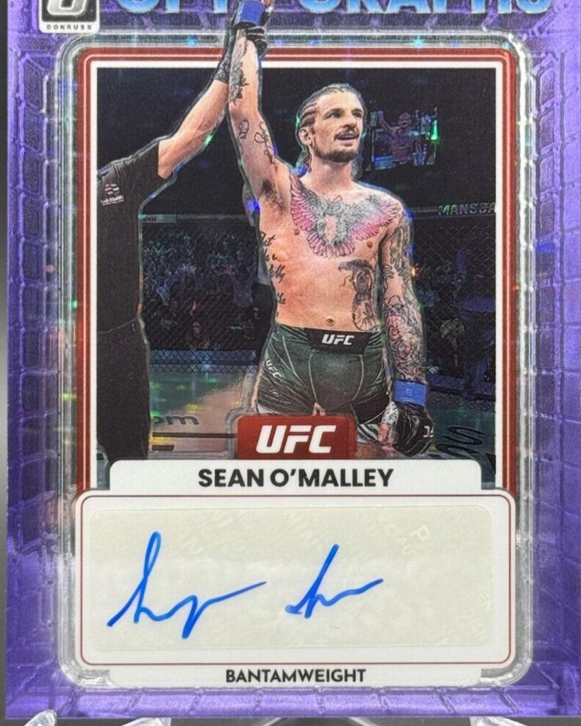 Sean O'Malley 2023 Panini Donruss Optic UFC Opti-Graphs #19 FOTL Purple Stars Autograph