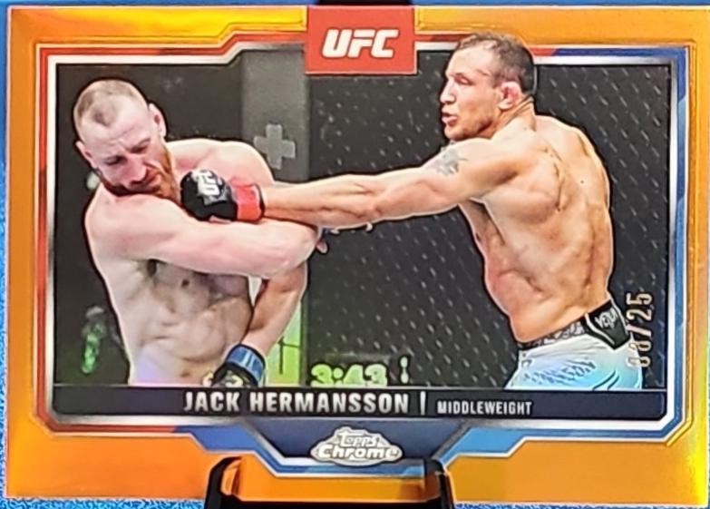 Jack Hermansson 2025 Topps Chrome UFC Base #191 Orange Refractor