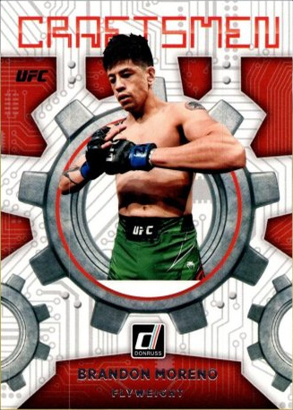 Brandon Moreno 2022 Panini Donruss UFC Craftsmen #6 Press Proof Black