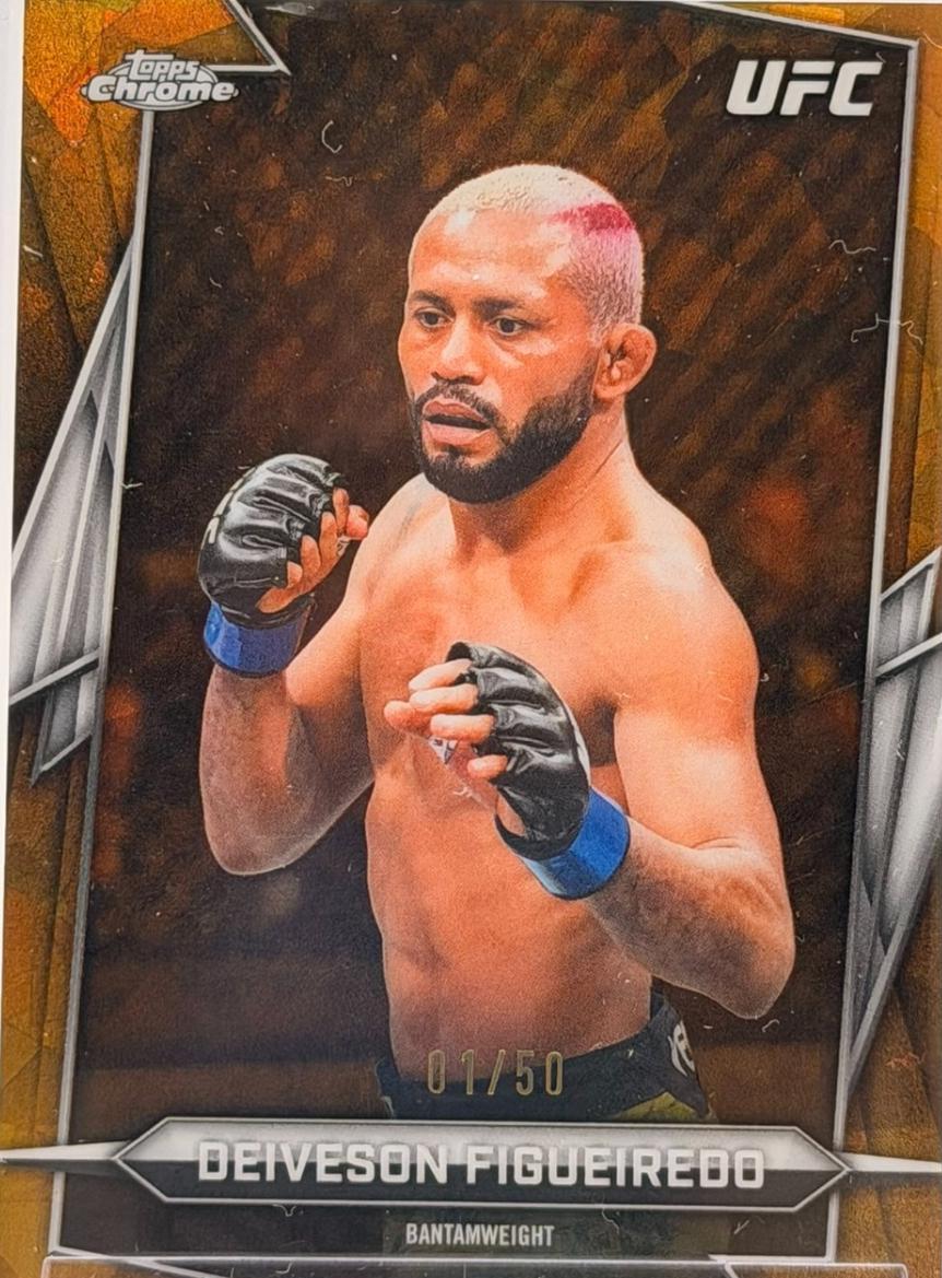 Deiveson Figueiredo 2026 Topps Chrome UFC Base #89 Gold Refractor