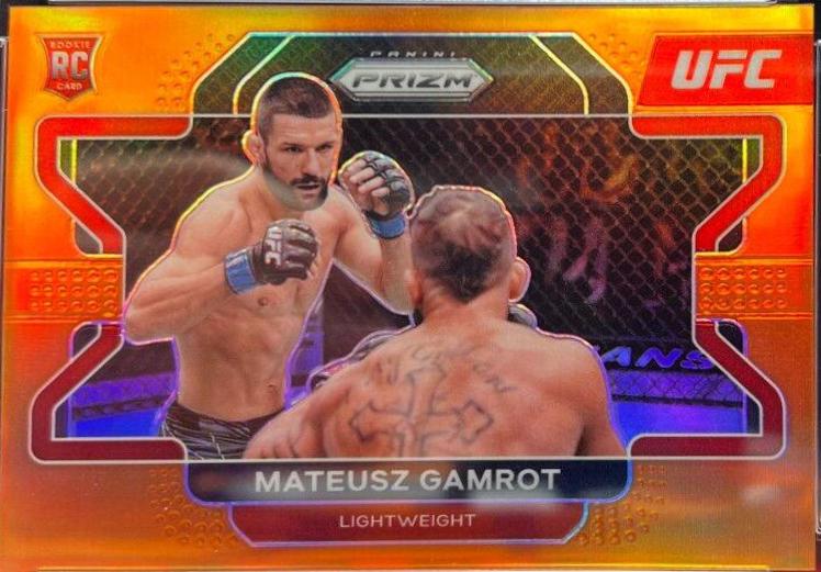 Mateusz Gamrot 2022 Panini Prizm UFC Base #66 Orange