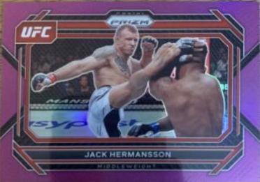 Jack Hermansson 2023 Panini Prizm UFC Base #92 Purple