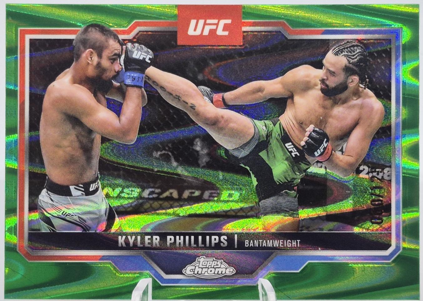 Kyler Phillips 2025 Topps Chrome UFC Base #181 Green Refractor