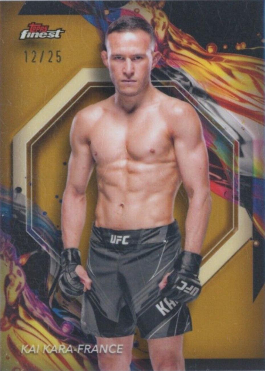 Kai Kara-France 2024 Topps Finest UFC Base Uncommon #103 Gold Refractor