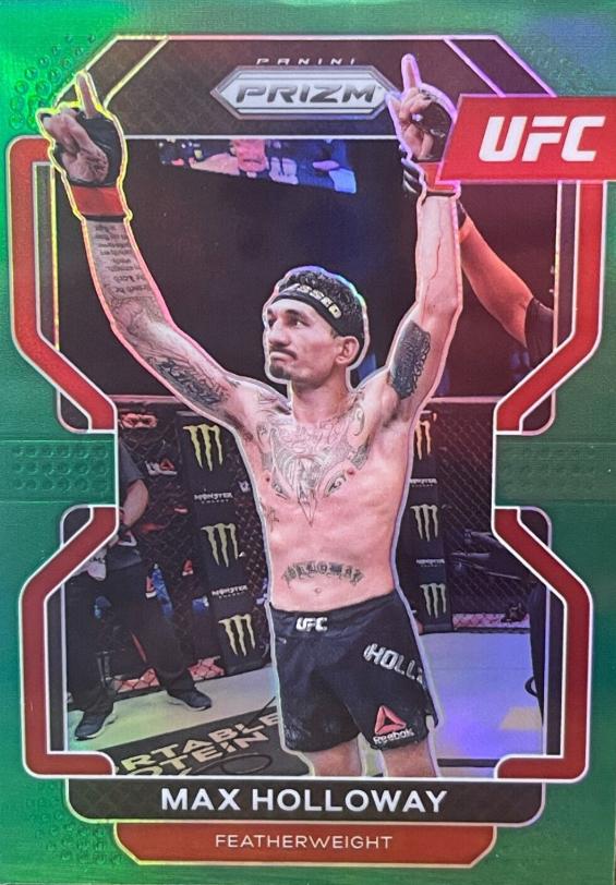 Max Holloway 2022 Panini Prizm UFC Base #188 Green