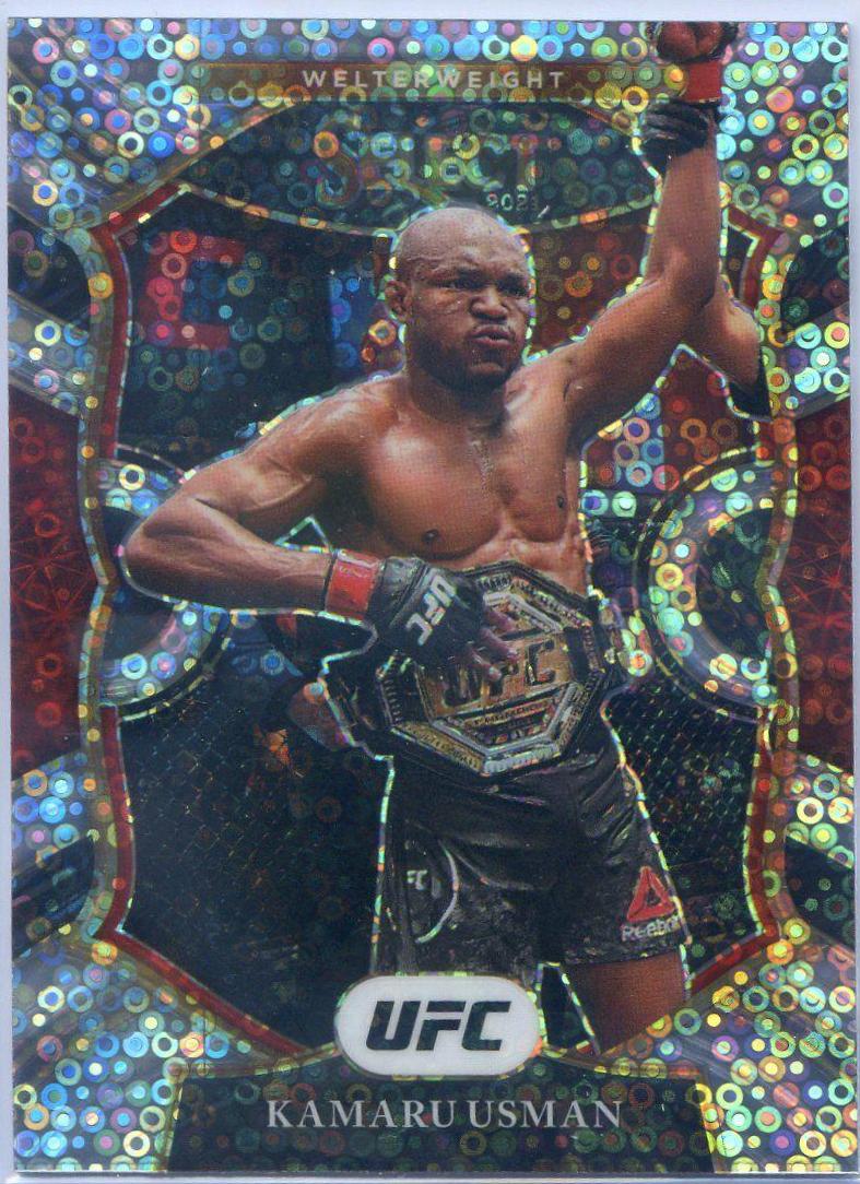 Kamaru Usman 2021 Panini Select UFC Concourse #7 Disco