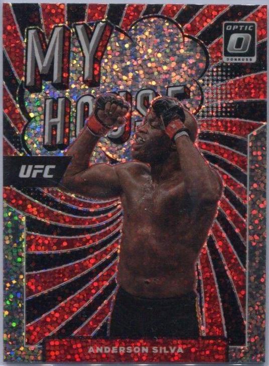Anderson Silva 2022 Panini Donruss Optic UFC My House #9 White Sparkle