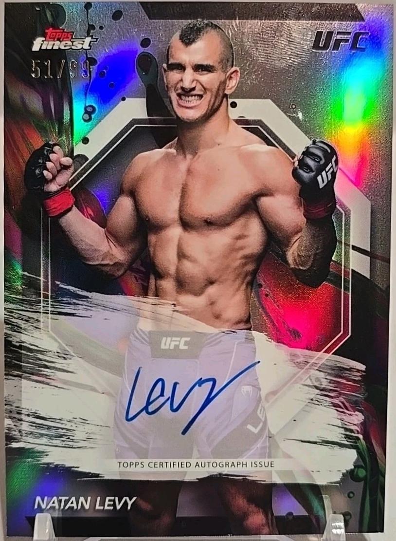 Natan Levy 2024 Topps Finest UFC Finest Autographs #FA-NLY Refractor