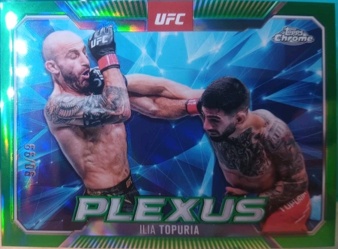 Ilia Topuria 2025 Topps Chrome UFC Plexus #PLX-6 Green Refractor