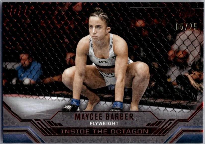 Maycee Barber 2024 Topps Knockout UFC Inside the Octagon #ITO-3 Red