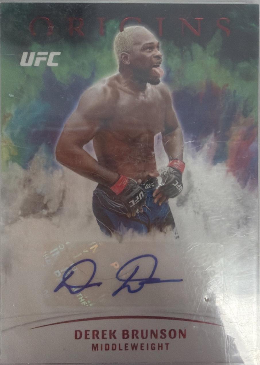 Derek Brunson 2022 Panini Chronicles UFC Origins Autographs #4 Red