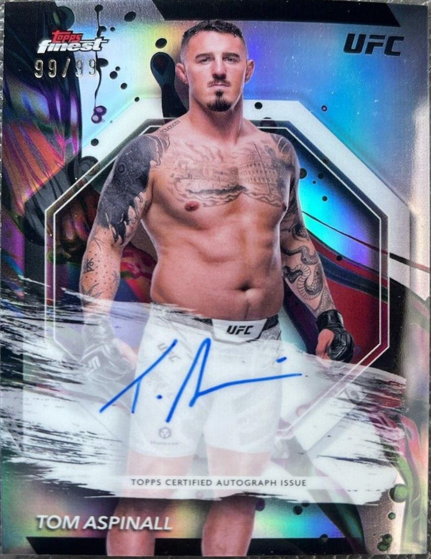 Tom Aspinall 2024 Topps Finest UFC Finest Autographs #FA-TMA Refractor