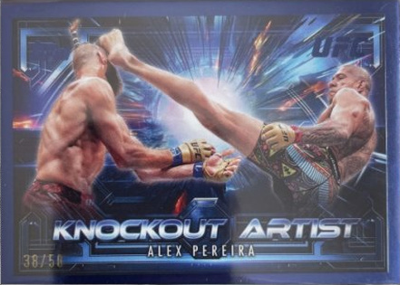 Alex Pereira 2025 Topps Knockout UFC Knockout Artists #KA-11 Black
