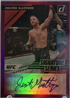Justin Gaethje 2022 Panini Donruss UFC Signature Series #63 Purple