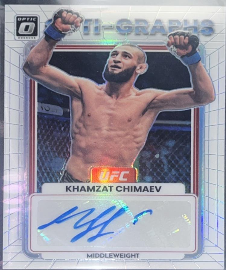 Khamzat Chimaev 2023 Panini Donruss Optic UFC Opti-Graphs #33 Autograph