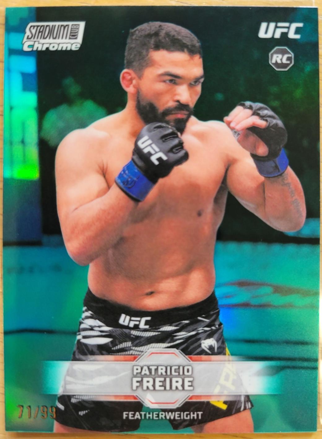 Patricio Freire 2026 Topps Stadium Club UFC Chrome Base #CB-171 Turquoise Refractor