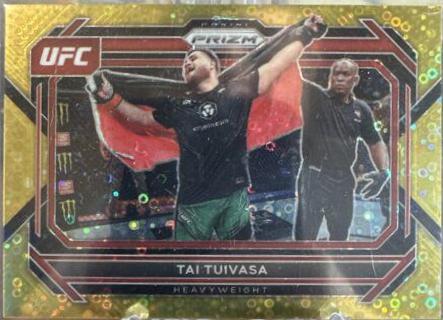 Tai Tuivasa 2023 Panini Prizm Under Card UFC Base #13 Gold