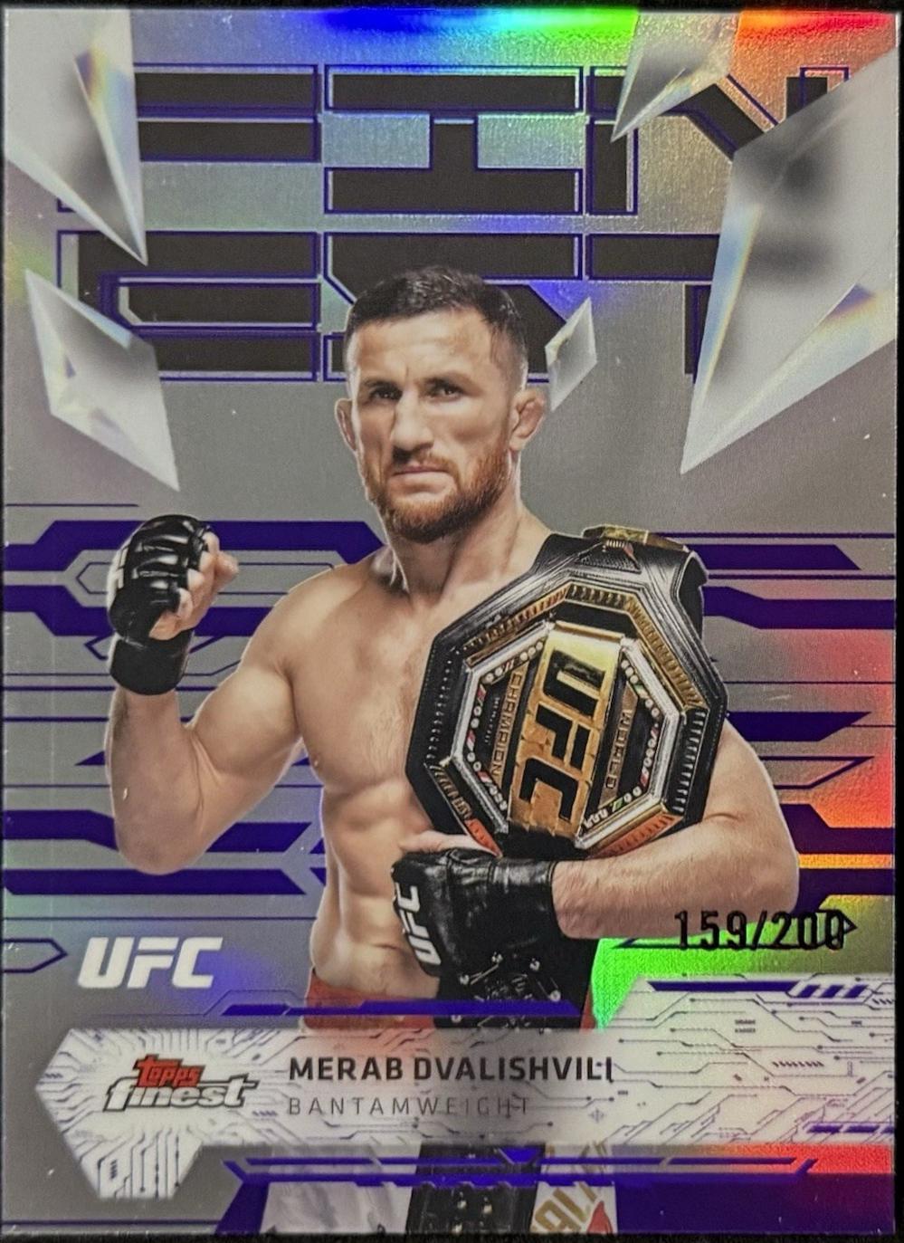 Merab Dvalishvili 2025 Topps Finest UFC Base Uncommon #148 Purple Refractor