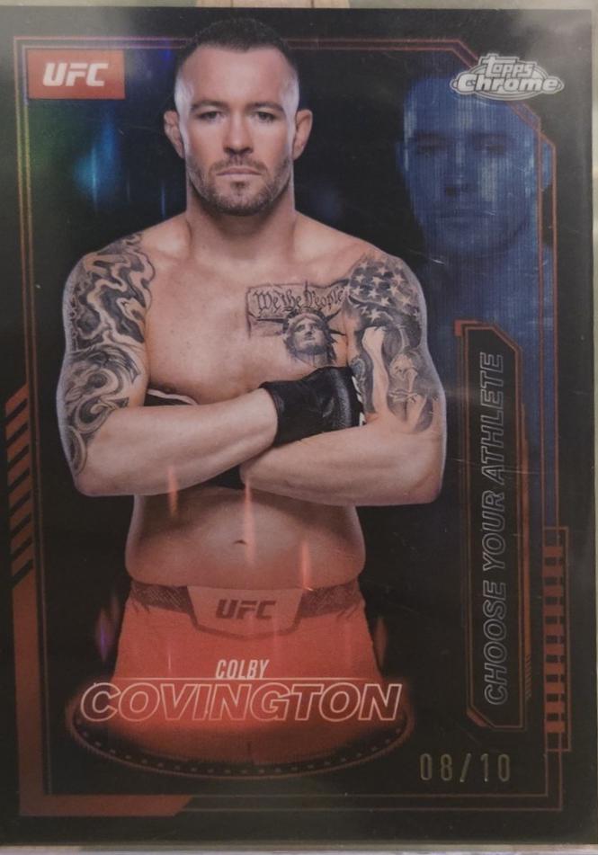 Colby Covington 2025 Topps Chrome UFC Mission Control #MCL-13 Black Refractor