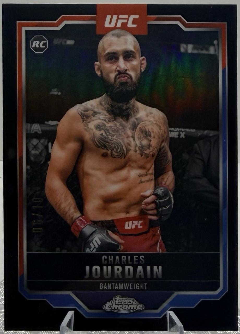 Charles Jourdain 2025 Topps Chrome UFC Base #67 Black Refractor
