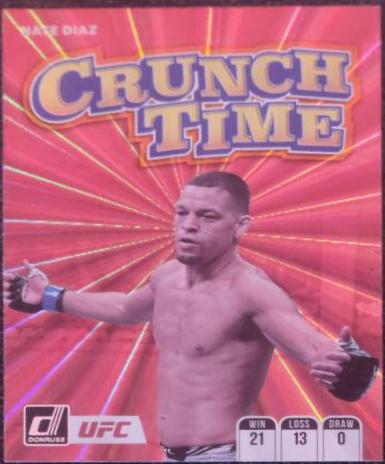 Nate Diaz 2022 Panini Donruss UFC Crunch Time #20 Orange