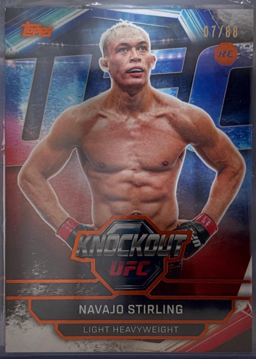 Navajo Stirling 2026 Topps Knockout UFC Base #46 Orange