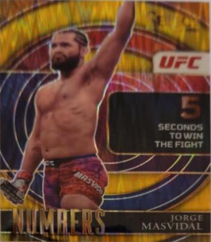 Jorge Masvidal 2022 Panini Select UFC Select Numbers #19 Gold Flash