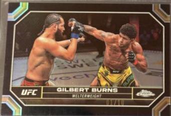 Gilbert Burns 2024 Topps Chrome UFC Base #70 Black Refractor