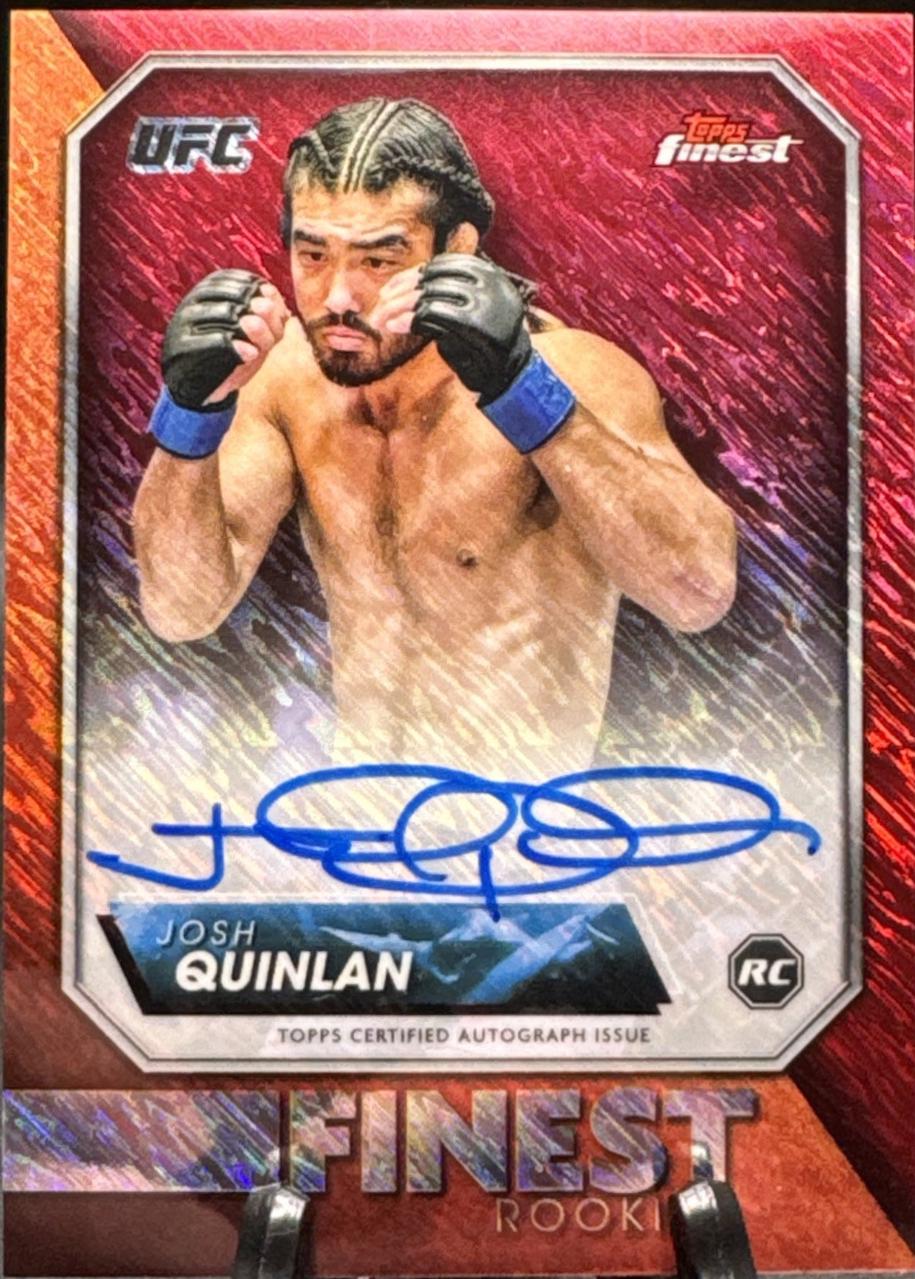 Josh Quinlan 2024 Topps Finest UFC Rookie Finest Autographs #RFA-JQ Red Shimmer Refractor