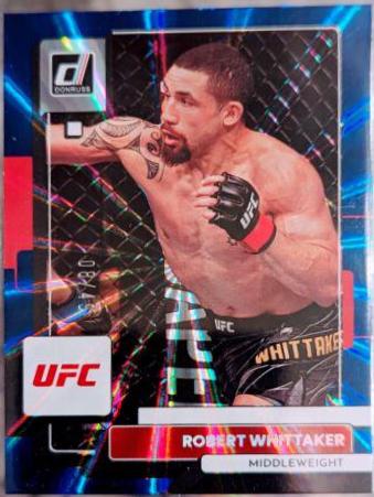 Robert Whittaker 2023 Panini Donruss UFC Base #187 Blue Laser