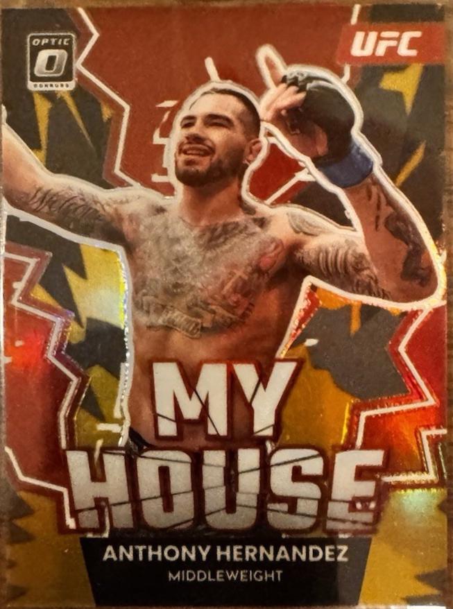 Anthony Hernandez 2023 Panini Donruss Optic UFC My House #18 Gold