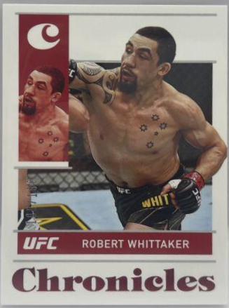 Robert Whittaker 2022 Panini Chronicles UFC Base Chronicles #50 Red