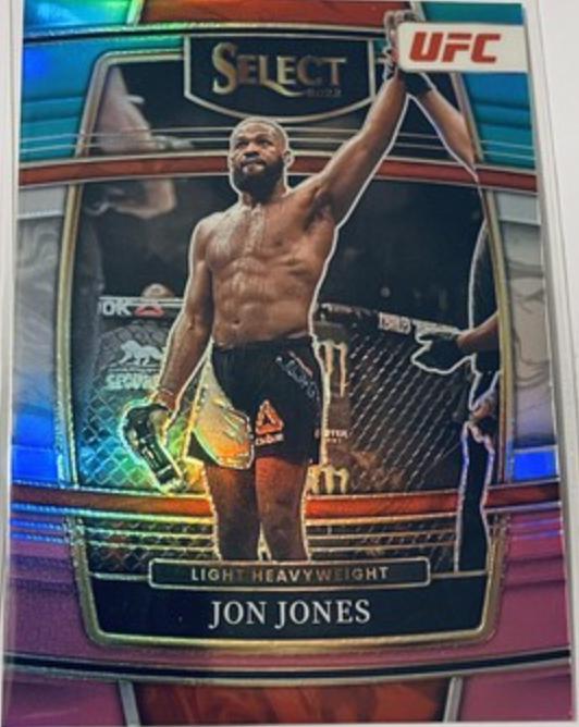 Jon Jones 2022 Panini Select UFC Concourse #55 Teal and Pink