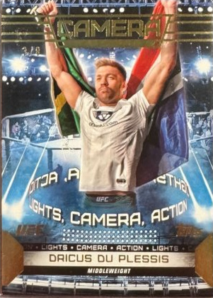 Dricus Du Plessis 2024 Topps Knockout UFC Camera (Lights, Camera, Action) #CAM-4 Platinum