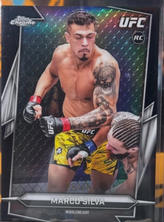 Marco Silva 2026 Topps Chrome UFC Base #156 Black Refractor