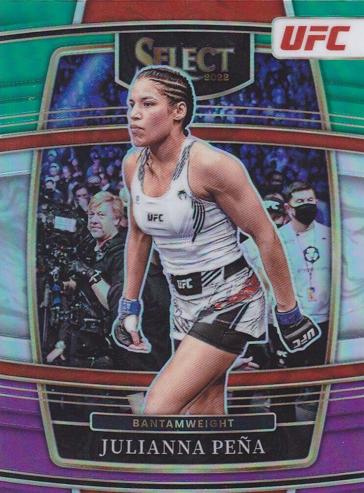 Julianna Peña 2022 Panini Select UFC Concourse #87 Green and Purple