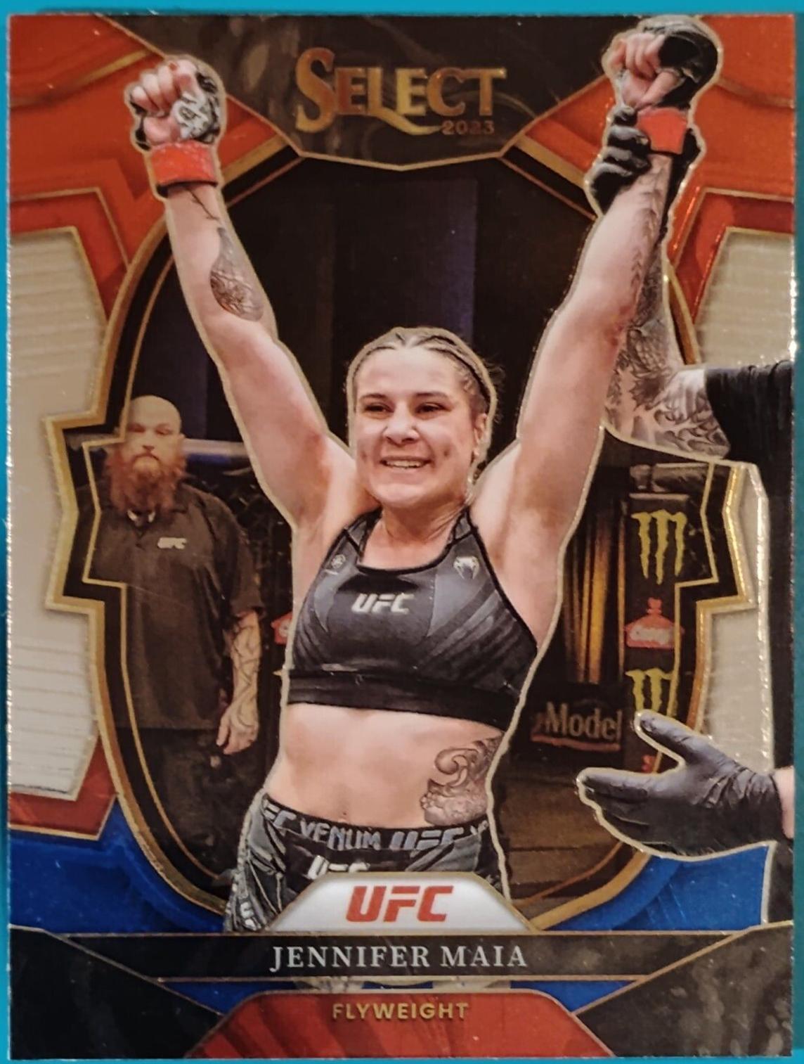 Jennifer Maia 2023 Panini Select UFC Concourse #36 Red Blue Prizm