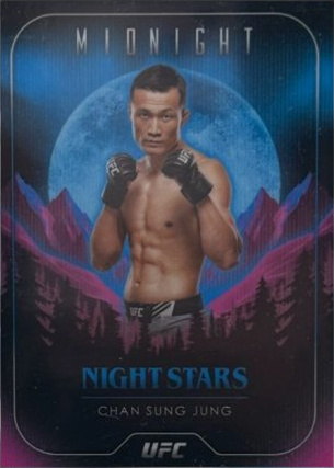 Chan Sung Jung 2024 Topps Midnight UFC Night Stars #NS-16 Black Light