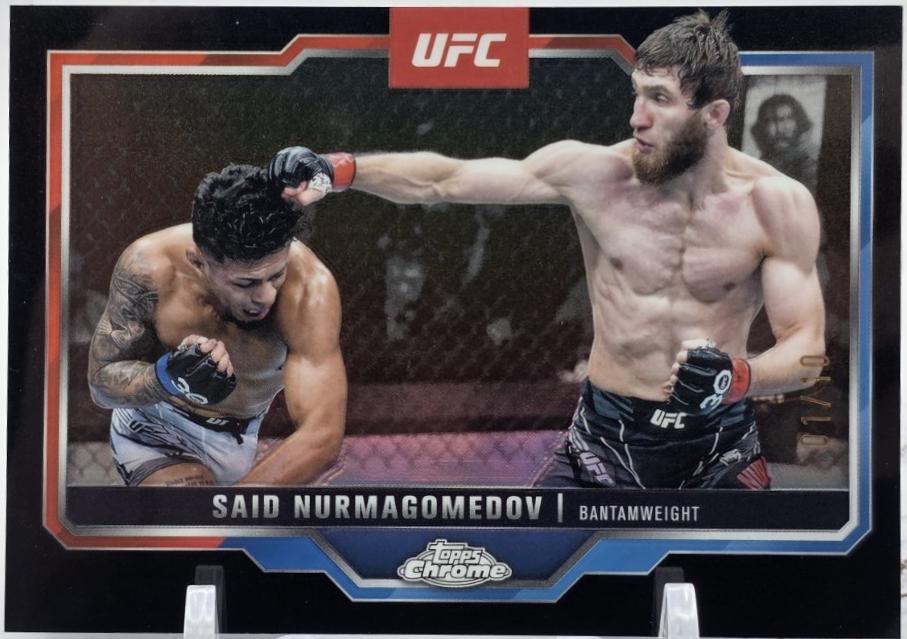 Said Nurmagomedov 2025 Topps Chrome UFC Base #84 Black Refractor