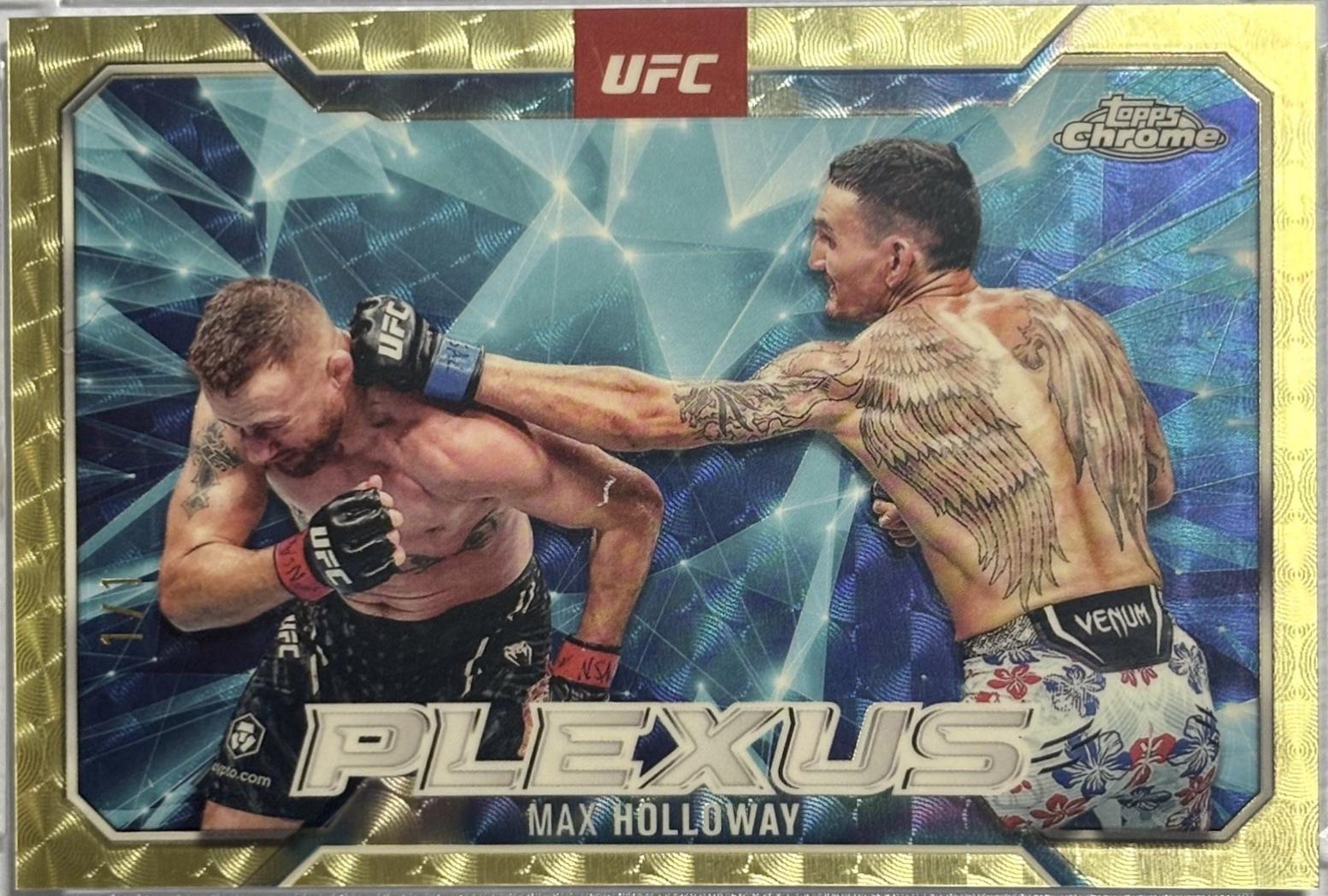 Max Holloway 2025 Topps Chrome UFC Plexus #PLX-12 Superfractor