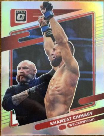 Khamzat Chimaev 2022 Panini Donruss Optic UFC Base #72 Holo