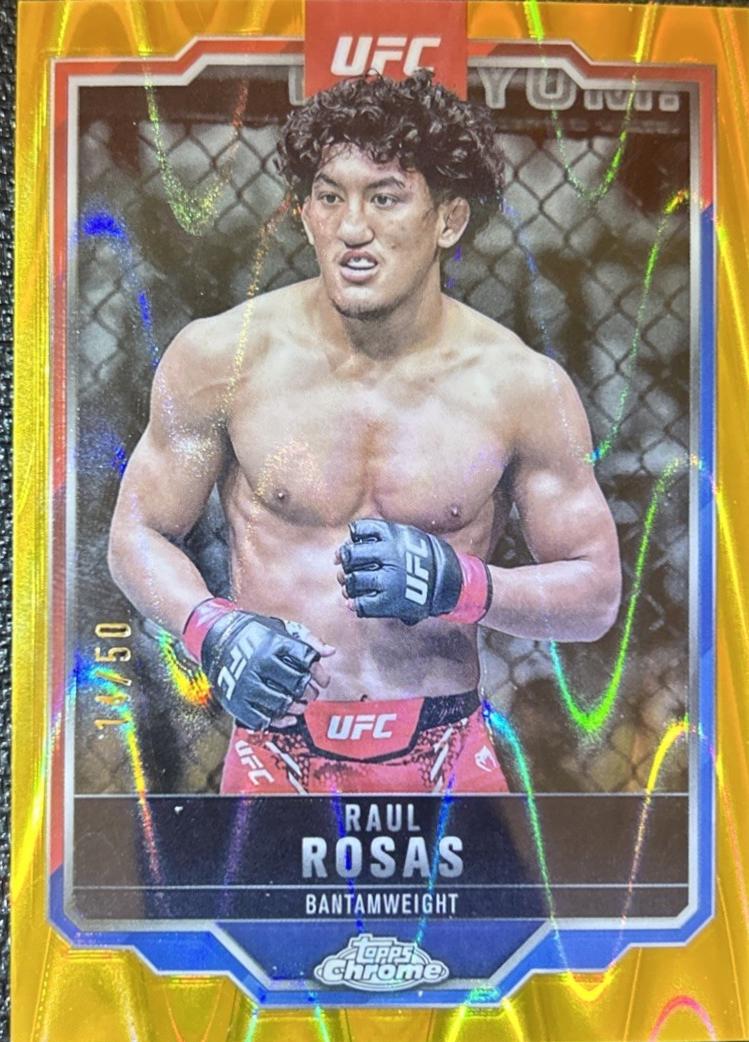Raul Rosas 2025 Topps Chrome UFC Base #120 Gold Refractor