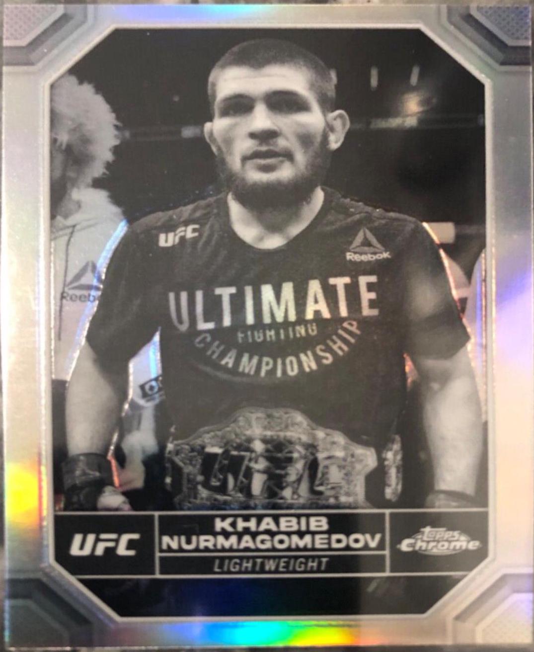 Khabib Nurmagomedov 2024 Topps Chrome UFC Base #112 Negative Refractor
