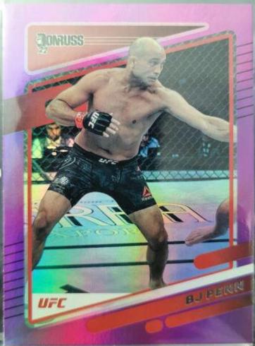BJ Penn 2022 Panini Donruss UFC Base #156 Purple Flood