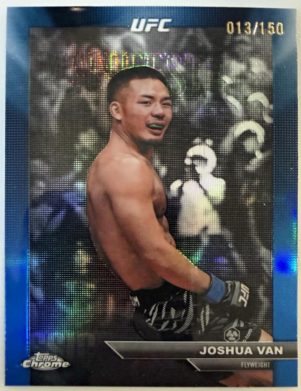 Joshua Van 2026 Topps Chrome UFC Manifesting Moments #MM-4 Blue Refractor