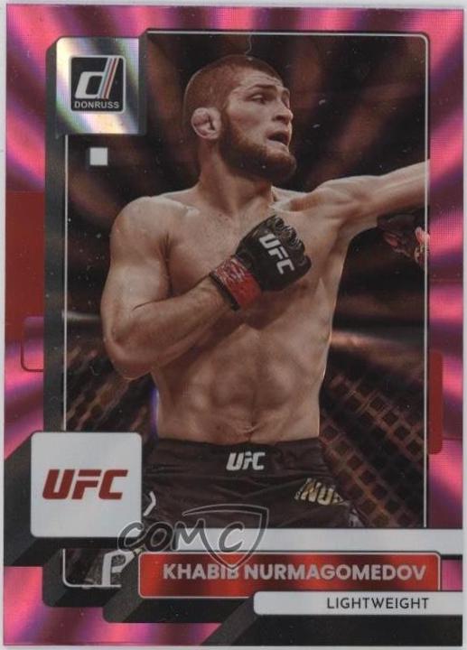 Khabib Nurmagomedov 2023 Panini Donruss UFC Base #53 Pink Laser
