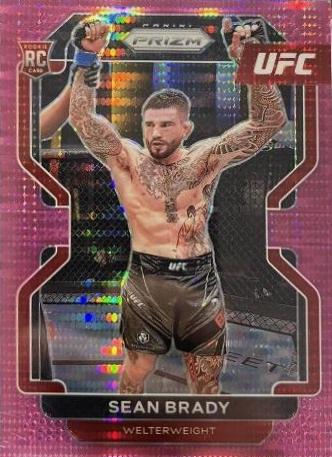 Sean Brady 2022 Panini Prizm UFC Base #162 Pink Pulsar