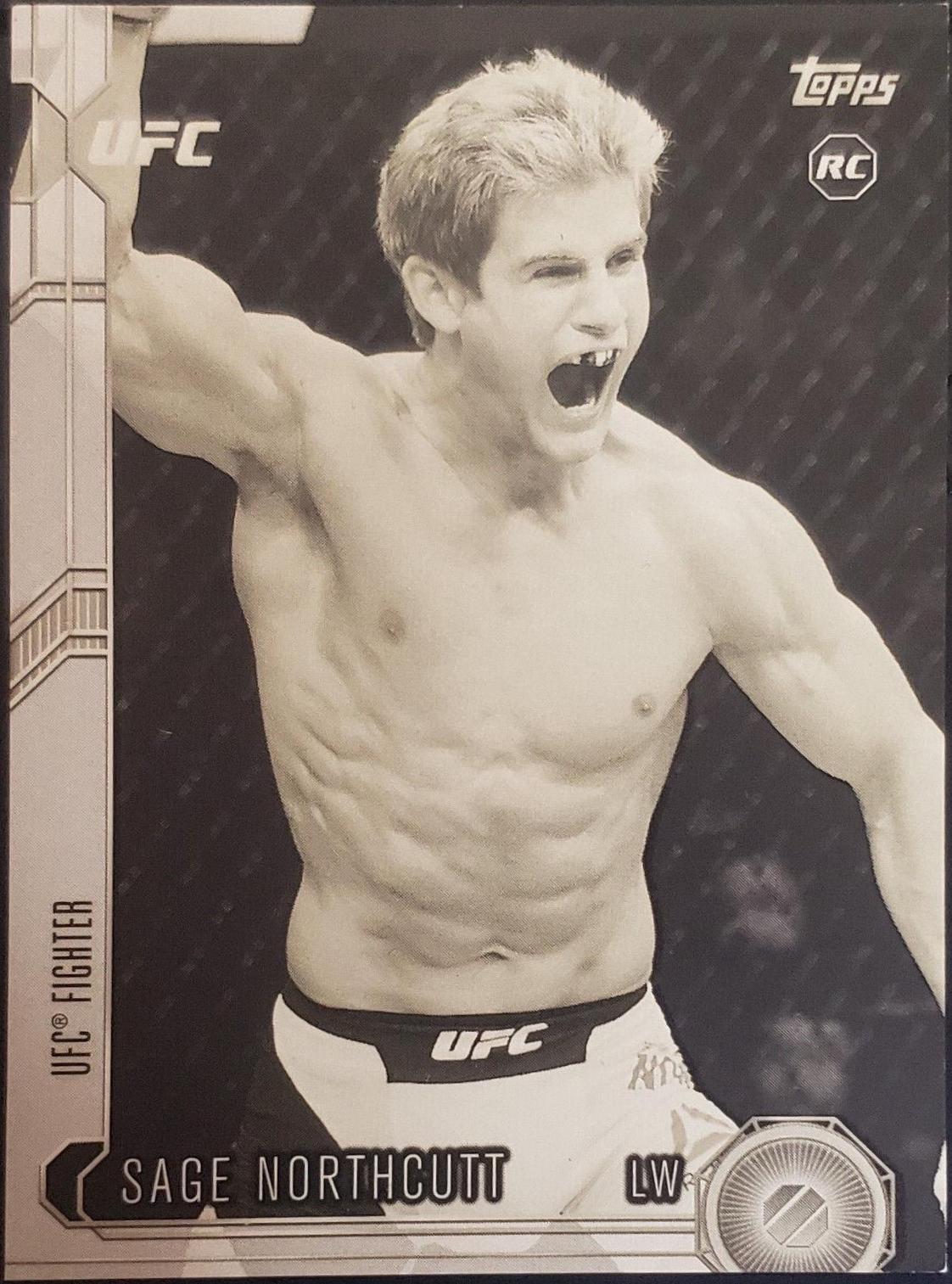 Sage Northcutt 2015 Topps UFC Chronicles Base #274 Black and White