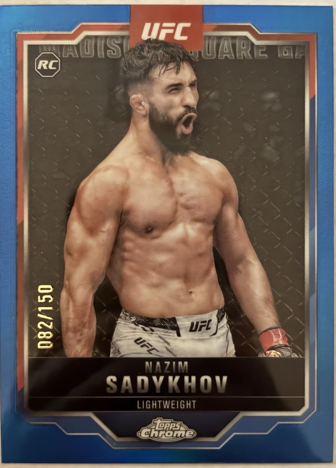 Nazim Sadykhov 2025 Topps Chrome UFC Base #157 Blue Refractor