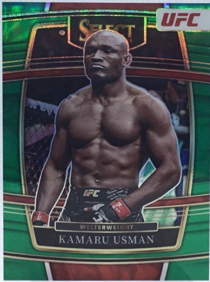 Kamaru Usman 2022 Panini Select UFC Concourse #5 Green